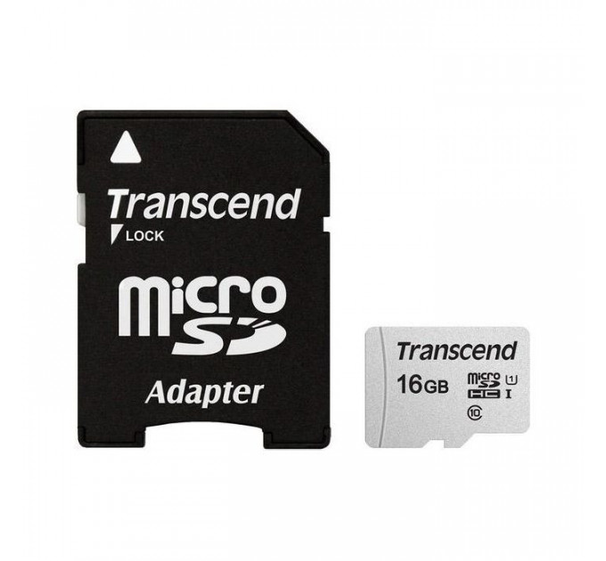 Карта памяти Transcend 16GB microSDHC class 10 UHS-I U1 (TS16GUSD300S-A) Карта памяти Transcend 16GB microSDHC class 10 UHS-I U1 (TS16GUSD300S-A)