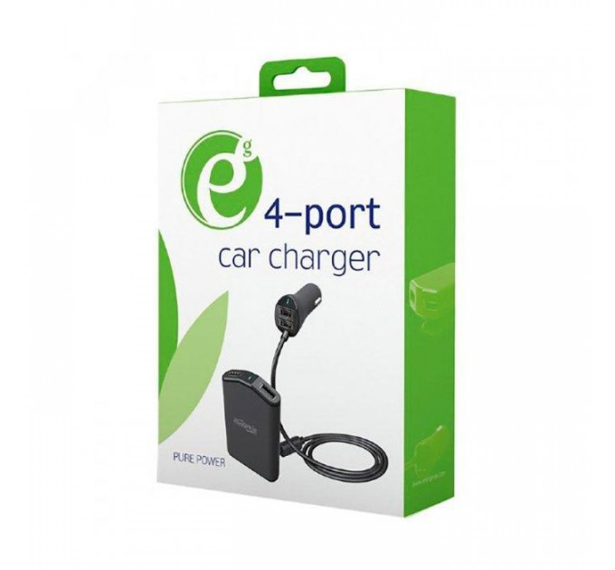 Зарядний пристрій EnerGenie car 4xUSB 9.6 А (EG-4U-CAR-01)