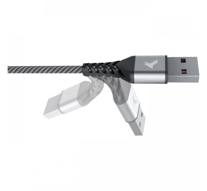 Дата кабель USB 2.0 AM to Micro 5P 1.0m Flex Gray Pixus (4897058531145)