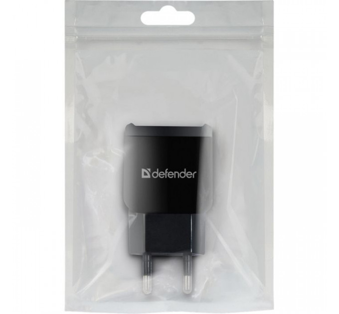 Зарядний пристрій Defender EPA-13 black, 2xUSB, 5V\/2.1A, package (83840)