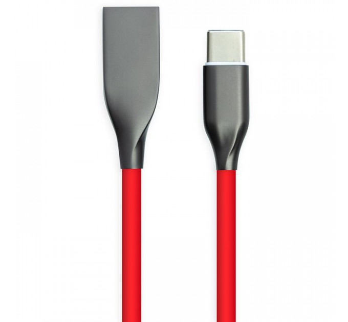 Дата кабеля USB 2.0 AM to USB-C 2.0m red PowerPlant (CA911394)