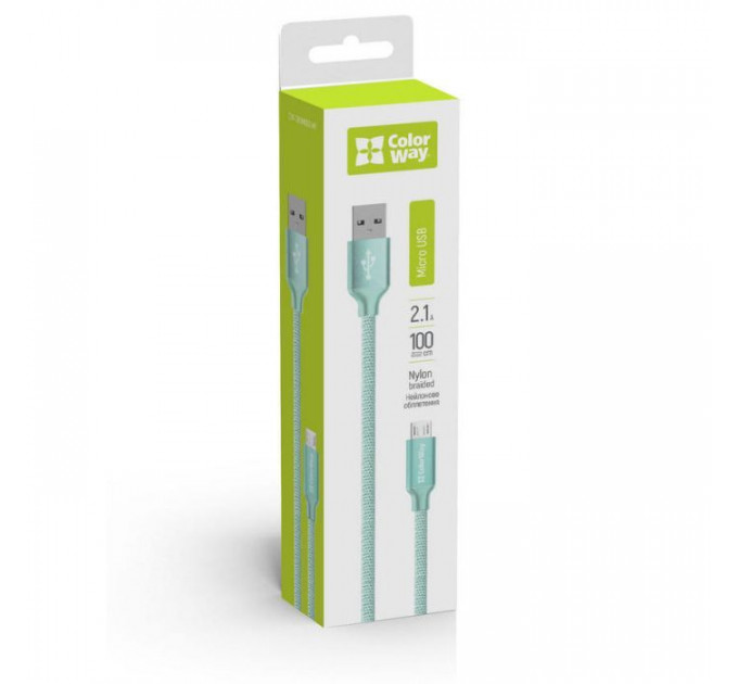 Дата кабеля USB 2.0 AM to Micro 5P 1.0m в ColorWay (CW-CBUM002-MT)