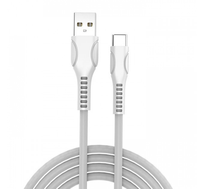 Дата кабель USB 2.0 AM to USB-C 1.0m line-drawing white ColorWay (CW-CBUC029-WH)