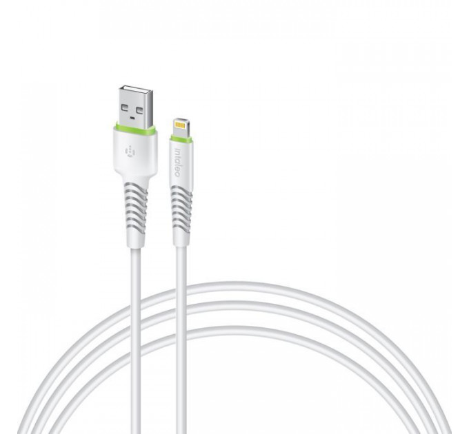 Дата кабеля USB 2.0 AM to Lightning 1.2m CBFLEXL1 white Intaleo (1283126487460)