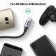 Дата кабеля USB 2.0 AM to Micro 5P 1.0m US290 Aluminum Braid Black Ugreen (60146)