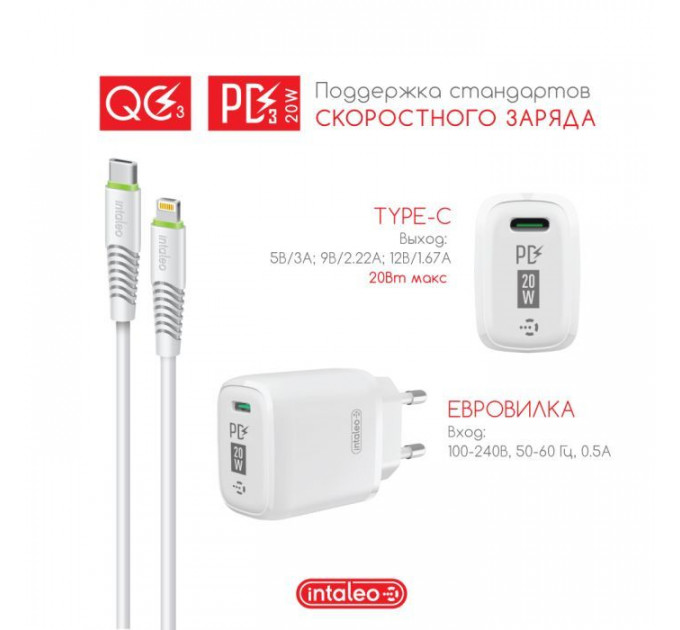 Зарядное устройство для Intaleo TCGQPD120L (1283126510007)