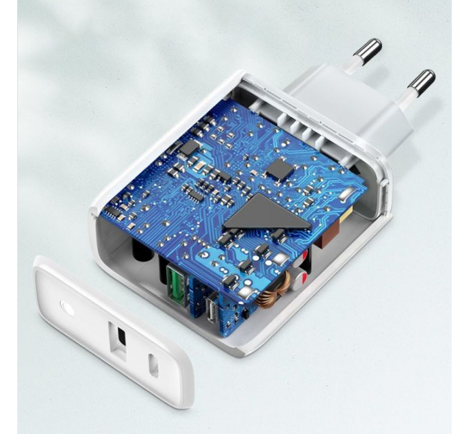 Зарядний пристрій Ugreen CD170 36W USB + Type-C Charger (White) (60468)