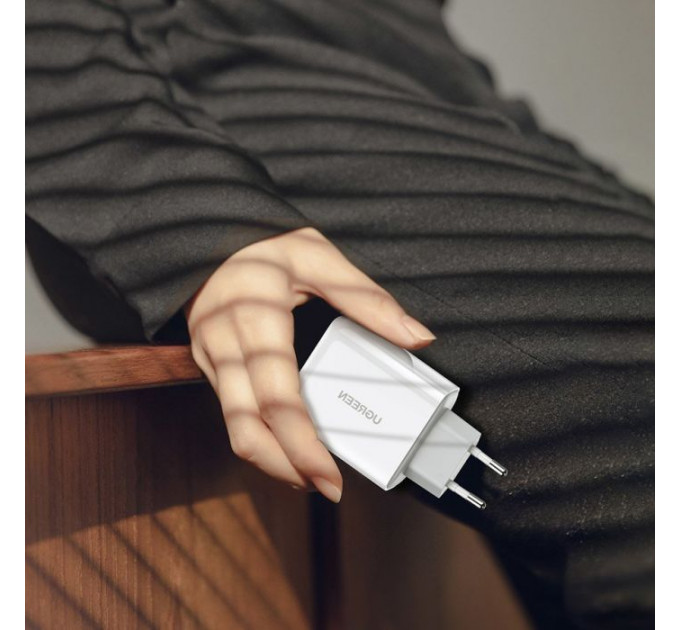 Зарядний пристрій Ugreen CD170 36W USB + Type-C Charger (White) (60468)