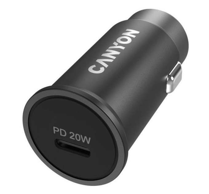 Зарядний пристрій Canyon PD 20W Pocket size car charger (CNS-CCA20B)
