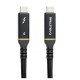 Дата кабель USB-C to USB-C 1.0m USB4 40Gbps, 100W, 20V\/ 5A, 4K\/ 60HZ PowerPlant (CA913299)