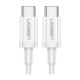 Дата кабель USB-C to USB-C 1.5m US264 18W ABS Cover White Ugreen (60519)