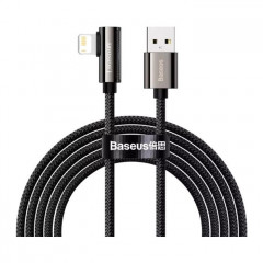 Дата кабель USB 2.0 AM to Lightning 2.0m CALCS 2.4A 90 Legend Series Elbow Black Baseus (CALCS-A01)