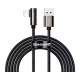 Дата кабель USB 2.0 AM to Lightning 2.0m CALCS 2.4A 90 Legend Series Elbow Black Baseus (CALCS-A01)
