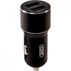 Зарядний пристрій XO CC30 Metal Car Charger Black (XO-CC30-BK)