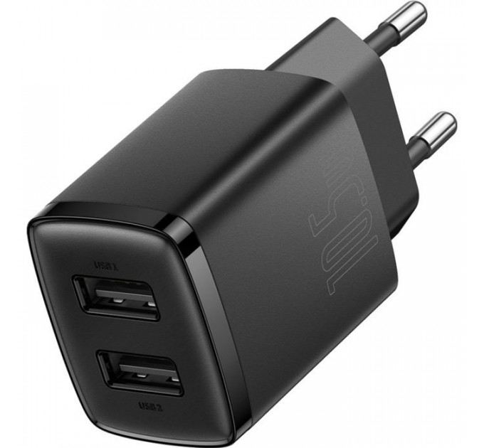 Зарядний пристрій Baseus Compact Charger 2U Black (CCXJ010201)