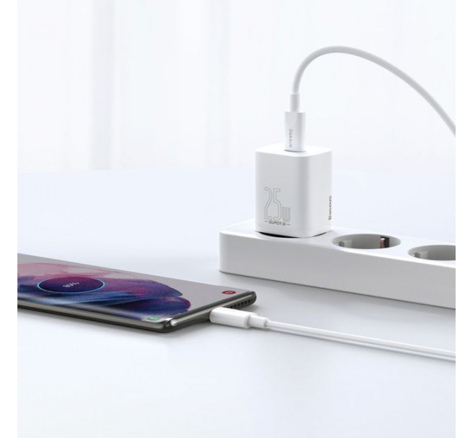Зарядний пристрій Baseus Super Si Quick Charger 1C White (CCSP020102)