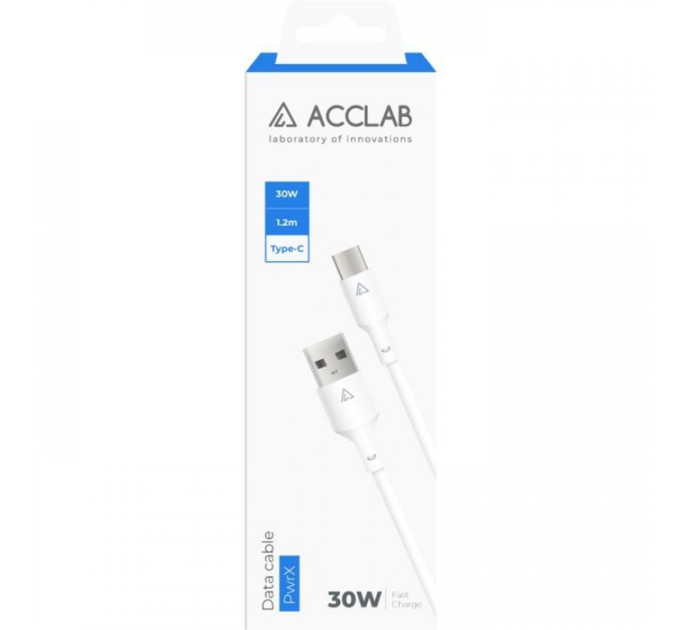 Дата кабеля USB 2.0 AM to Type-C 1.2m PwrX 30W ACCLAB (1283126559532)