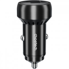 Зарядний пристрій Choetech USB-C+USB-A 60W QC3.0\/PD\/PPS black (TC0014-BK)