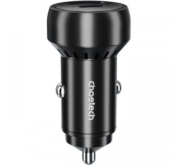 Зарядний пристрій Choetech USB-C+USB-A 60W QC3.0\/PD\/PPS black (TC0014-BK)