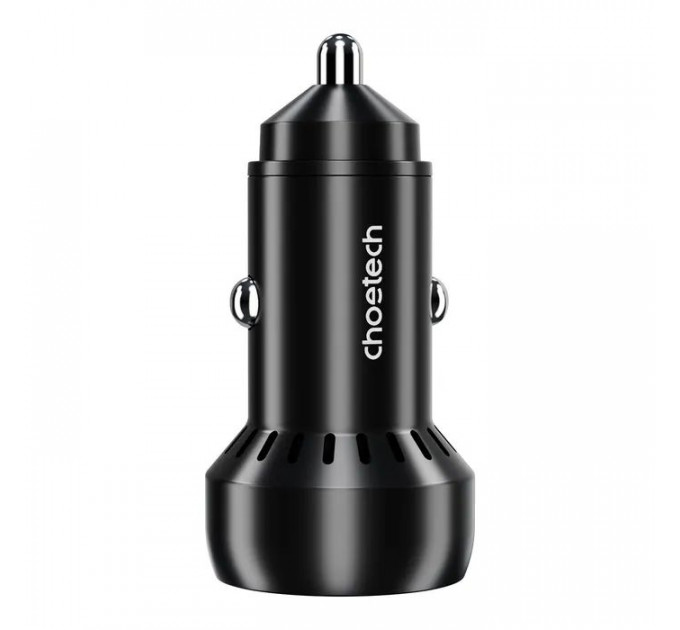 Зарядний пристрій Choetech USB-C+USB-A 60W QC3.0\/PD\/PPS black (TC0014-BK)