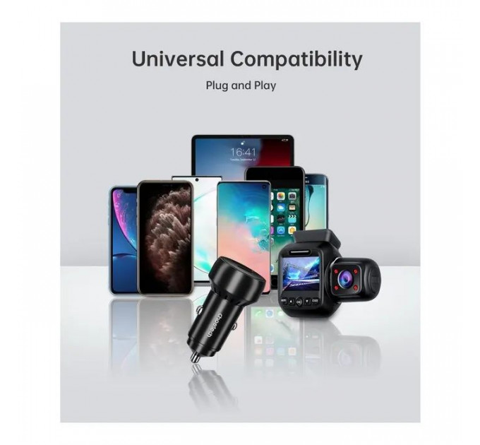 Зарядний пристрій Choetech USB-C+USB-A 60W QC3.0\/PD\/PPS black (TC0014-BK)