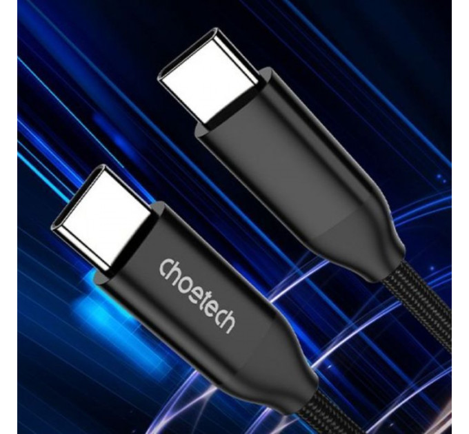Дата кабеля USB-C to USB-C 2.0m 240W USB2.0 Choetech (XCC-1036-BK)