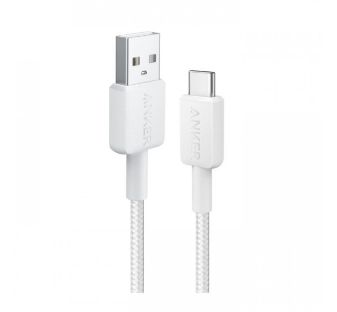 Дата кабеля USB 2.0 AM to Type-C 1.8m 322 White Anker (A81H6H21)