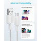 Дата кабеля USB 2.0 AM to Type-C 1.8m 322 White Anker (A81H6H21)