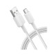Дата кабеля USB 2.0 AM to Type-C 1.8m 322 White Anker (A81H6H21)