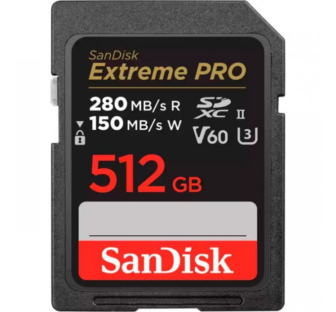 Карта памяти SanDisk 512GB SDXC class 10 UHS-II U3 V60 (SDSDXEP-512G-GN4IN)