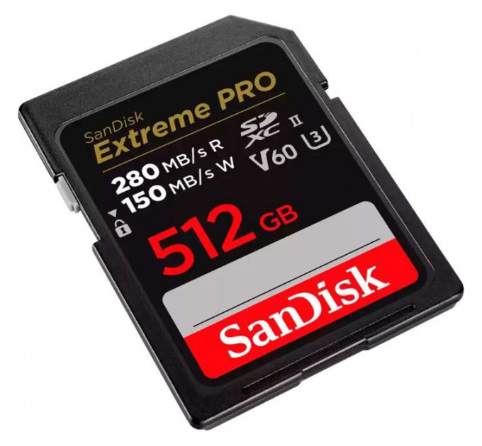 Карта памяти SanDisk 512GB SDXC class 10 UHS-II U3 V60 (SDSDXEP-512G-GN4IN)