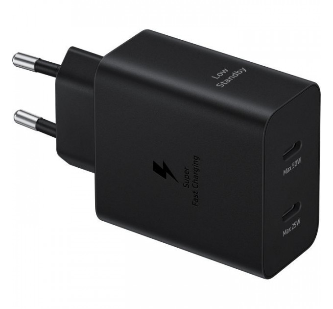 Зарядний пристрій Samsung 50W 2xUSB-С + cableUSB-C to USB-C 1.8m black (EP-T5020XBEGEU)