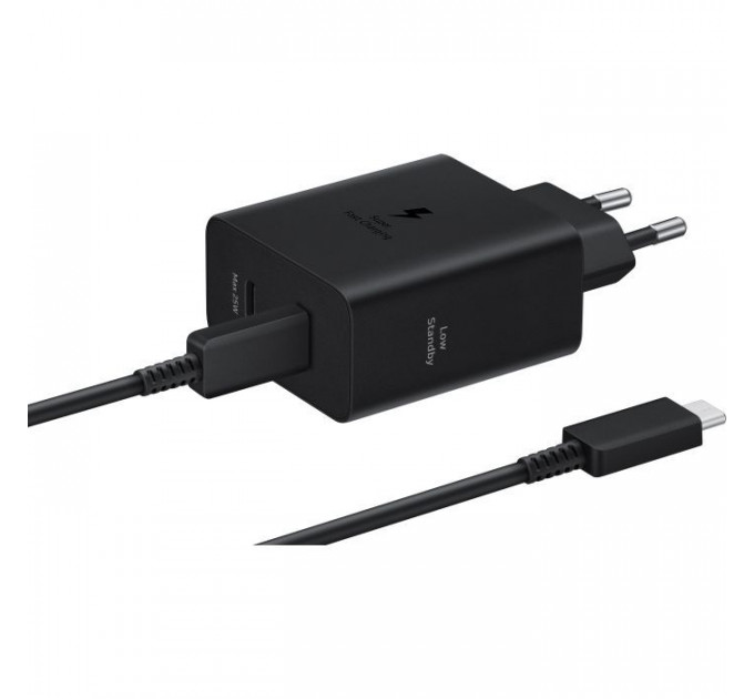 Зарядний пристрій Samsung 50W 2xUSB-С + cableUSB-C to USB-C 1.8m black (EP-T5020XBEGEU)