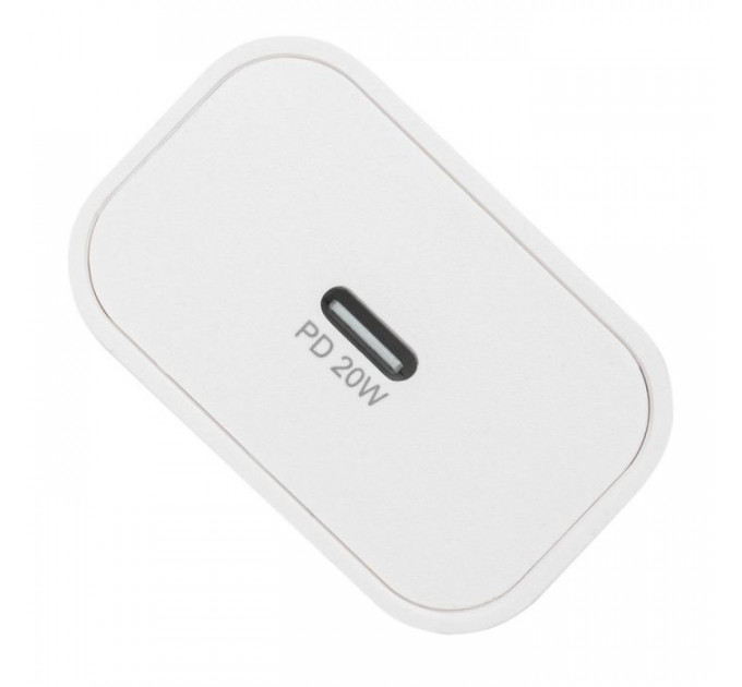 Зарядний пристрій RivaCase 1xUSB Type-C PD 20 Вт кабель Type-C white (PS4101 WD4 (White))