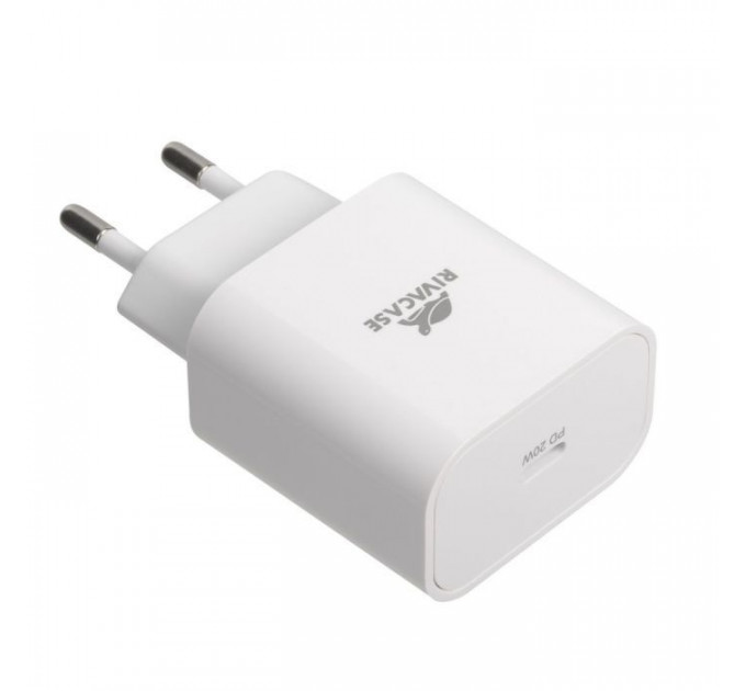 Зарядний пристрій RivaCase 1xUSB Type-C PD 20 Вт кабель Type-C white (PS4101 WD4 (White))