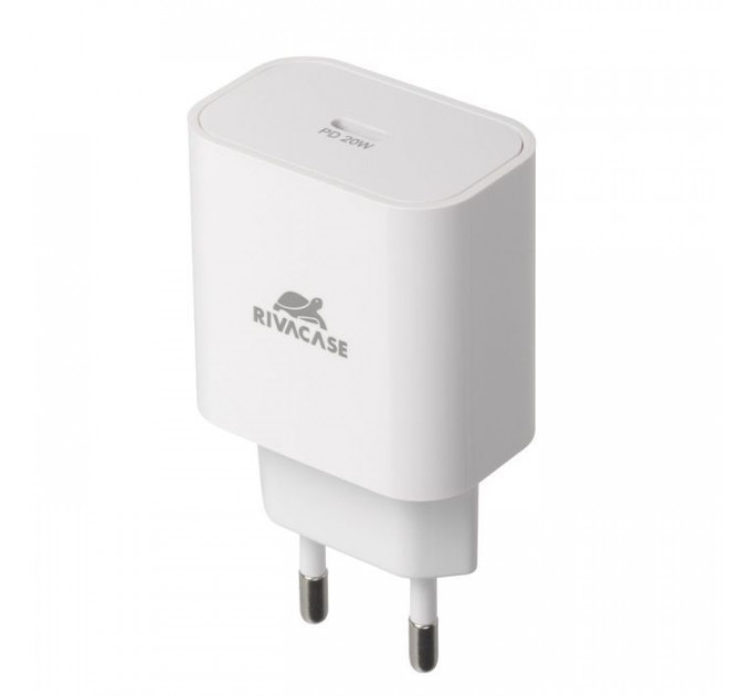 Зарядний пристрій RivaCase 1xUSB Type-C PD 20 Вт кабель Type-C white (PS4101 WD4 (White))