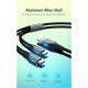 Дата кабель USB 2.0 AM to 2хUSB-C M 1.0m 2.4А 480Mbps Aluminum VENTION (CQOHF)