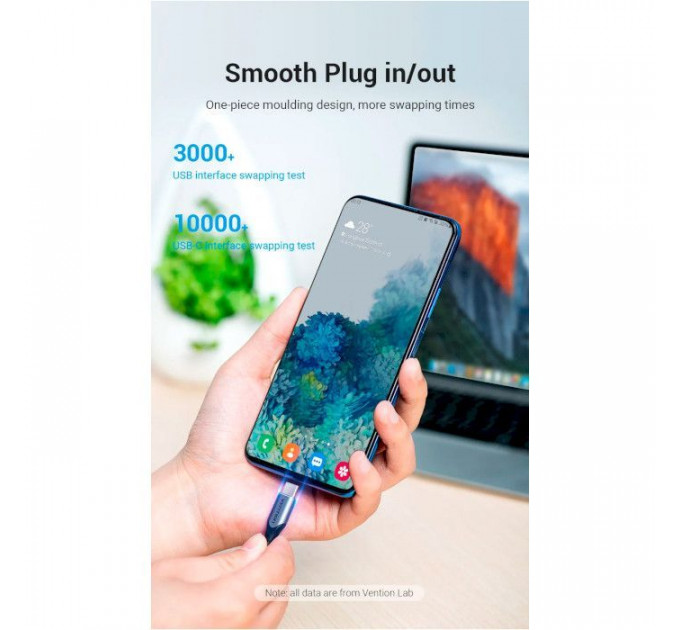 Дата кабель USB 2.0 AM to 2хUSB-C M 1.0m 2.4А 480Mbps Aluminum VENTION (CQOHF)