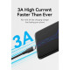 Дата кабель USB 2.0 AM to Type-C 0.5m 3.0A (18W) PVC VENTION (CTHBD)
