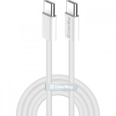 Дата кабель USB-C to USB-C 1.0m 60W 3.0А grey ColorWay (CW-CBPDCC061-GR)