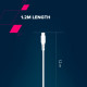 Дата кабель USB-C to USB-C 2.0m CC100SC 100W 2m White Canyon (CNS-CC100SC20W)