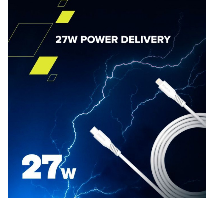 Дата кабель USB-C to Lightning 1.2m CLN30SC C-L 30W White Canyon (CNS-CLN30SC12W)