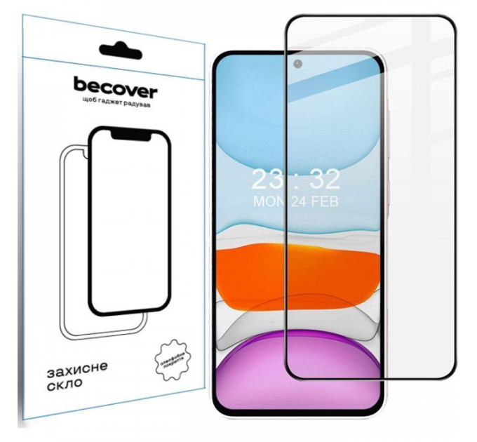 Скло захисне BeCover Samsung Galaxy A56 SM-A566 Black (712887) Скло захисне BeCover Samsung Galaxy A56 SM-A566 Black (712887)