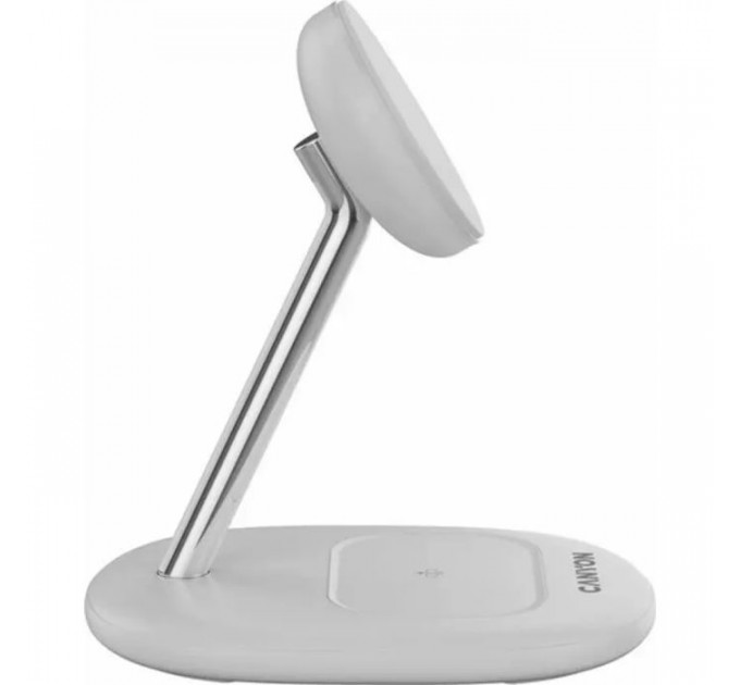 Зарядное устройство Canyon Wireless Charger WCS-205 15W Qi2 2in1 White (CNS-WCS205W)