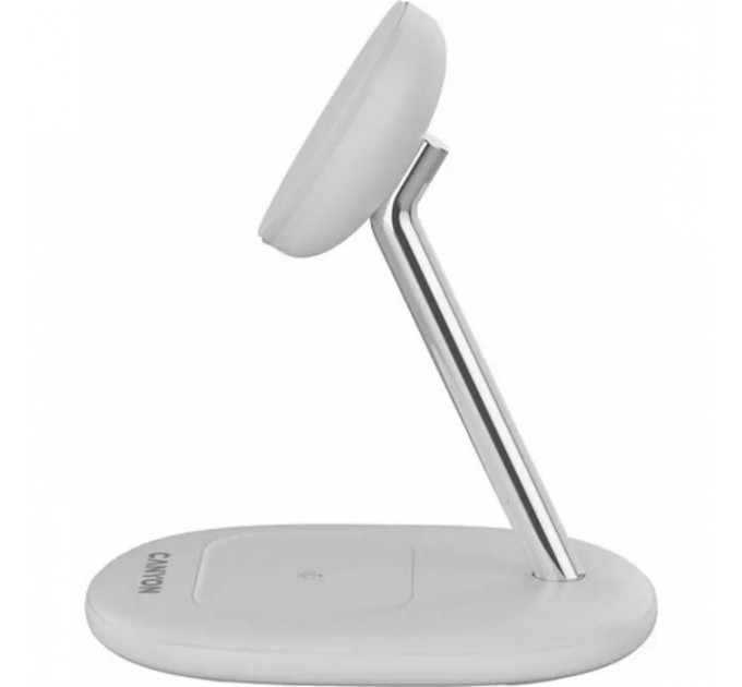 Зарядное устройство Canyon Wireless Charger WCS-205 15W Qi2 2in1 White (CNS-WCS205W)
