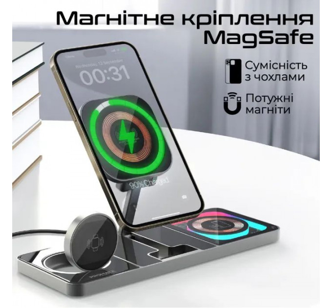 Зарядний пристрій Promate auraslate-trio