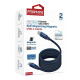Дата кабель USB-C to USB-C 1.2m Promate (springy.blue)