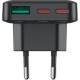 Зарядний пристрій Acefast 3xUSB 65W (2xUSB-C+USB-A) Gan A100 Fast Charger Ultra thin black (6974316283492)