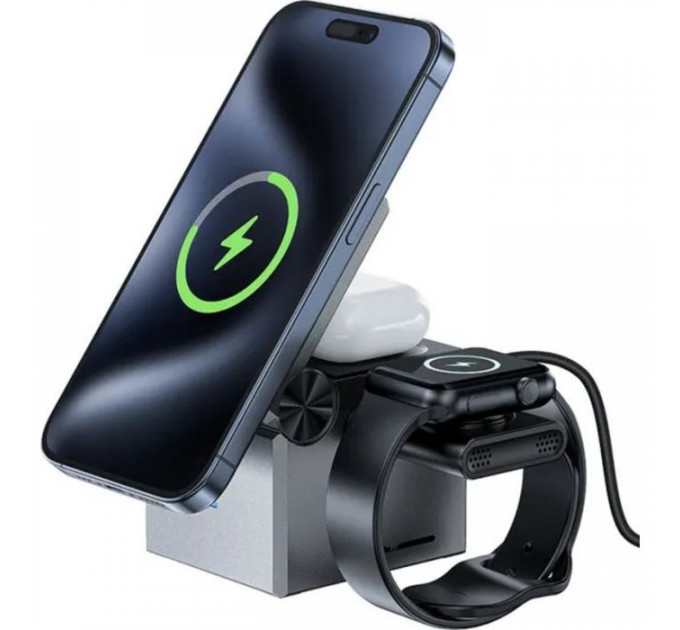 Зарядное устройство для Acefast Wireless QI 3in1 15W E18 Rubik/'/'s (6974316282884)