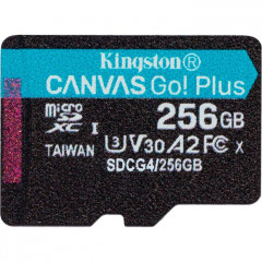 Карта пам/'яті Kingston 256GB microSDXC сlass 10 UHS-I U3 V30 A2 Canvas Go Plus G4 (SDCG4\/256GBSP)